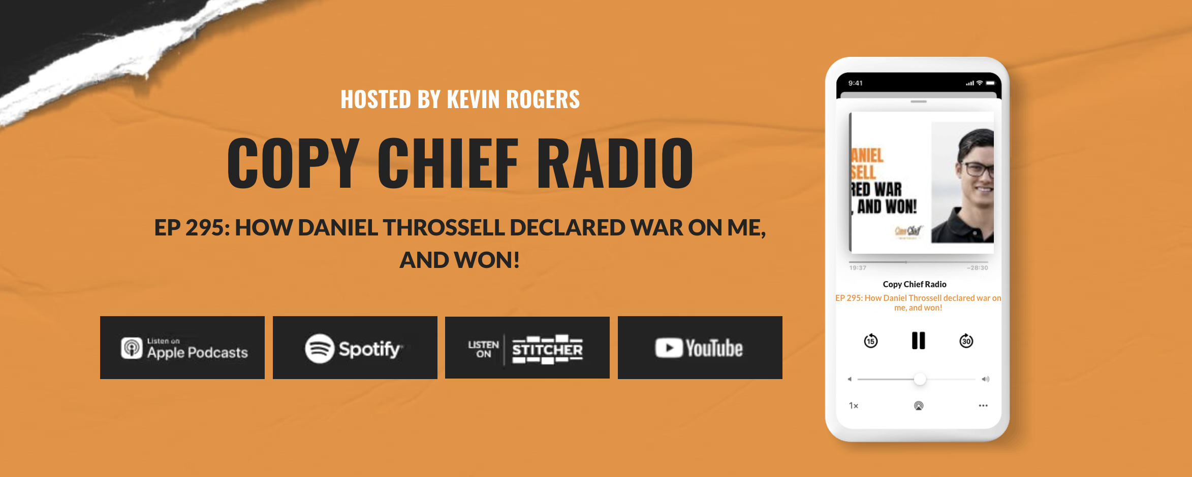 Daniel Throssell Copy Chief Radio Interview